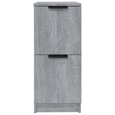Vidaxl Komoda 2 kosa siva sonoma 30x30x70 cm konstruiran les