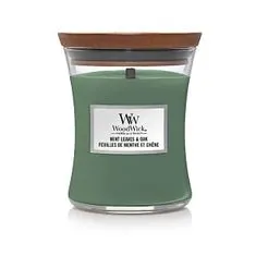 Woodwick Vaza za dišeče sveče srednja Mint Leaves & Oak 275 g