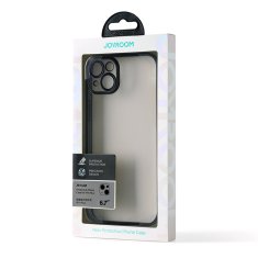 Joyroom Gel etui za iPhone 14 Plus, kovinska okvirna zaščita 14Q, črna