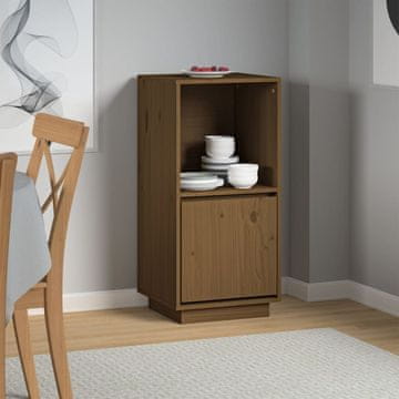 Vidaxl vidaXL Omarica medeno rjava 38x35x80 cm masivni borov les