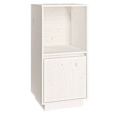 Vidaxl Komoda bela 38x35x80 cm trdna borovina