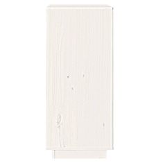 Vidaxl Komoda bela 38x35x80 cm trdna borovina