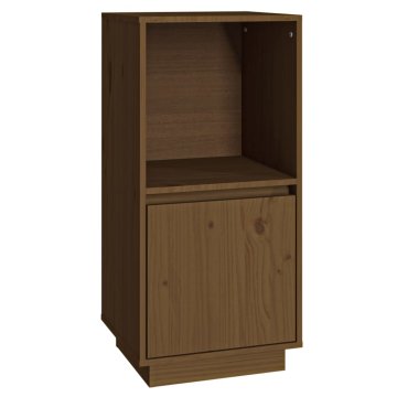 Vidaxl Komoda medeno rjava 38x35x80 cm trdna borovina