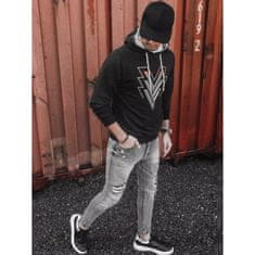 Dstreet Moški pulover s potiskom VID črne barve bx5388 XXL