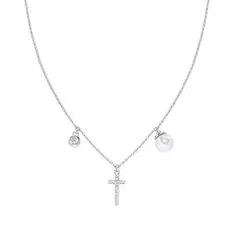 Amen Fina srebrna ogrlica z obeskom Predmeti CLCRPEBBZ