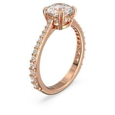Swarovski Čudovit bronast prstan s kristali Constella 5642644 (Obseg 60 mm)
