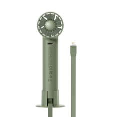 BASEUS mini ventilator powerbank z vgrajenim kablom lightning 4000mah zelena (acfx010006)