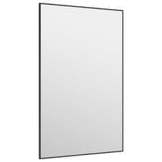 Vidaxl Ogledalo za vrata črno 50x80 cm steklo in aluminij