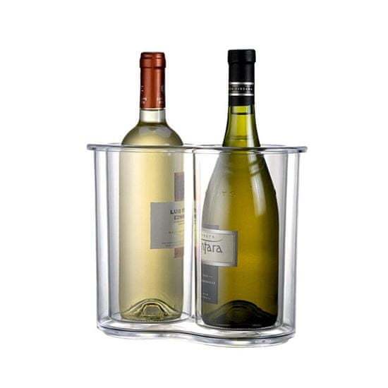 Hladilec vina Duo 2-delni prozoren 25x14,5xh21cm / pvc