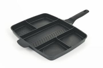 Ponev za žar 5v1 / enojni ročaj / indukcija / aluminij