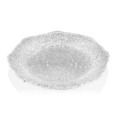 IVV Servirni krožnik Diamante 34cm / okrogel / prozoren / steklo