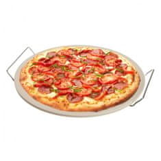 Eva Kamnita plošča za pizzo na stojalu 33cm / okrogla / keramika, inox