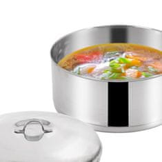 MONTINI GUERINO Posoda za prenos hrane, menažka 4-delna / 4x1L / inox
