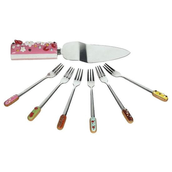 Andrea Fontebasso Eclair Cucpakes set 7kos servirne vilice + lopatka / inox