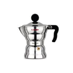 Alessi Moka kafetiera espresso za 1 skodelico / črn ročaj / aluminij