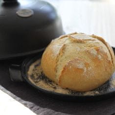 Emile Henry Okrogel pekač kruh s pokrovom 34x28,5xh16,5 / 4,5l / keramika / črn