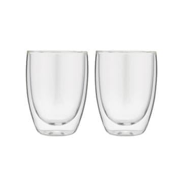 Forever Moka Pots Set kozarec za cappuccino z dvojnim steklom 200ml / 2 kos / steklo