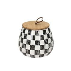 Andrea Fontebasso Dolce Casa Dama črno-bela doza 14xh12cm lesen pokrov / porcelan