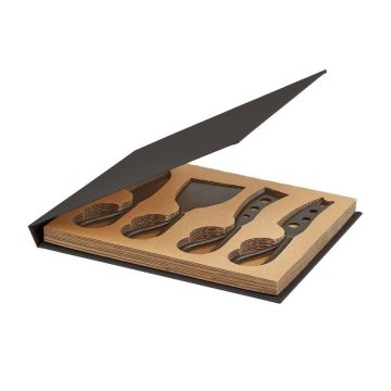 Brandani Industrial set 4kos noži za sir v darilni embalaži / inox