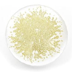 Kapljica/sneg servirni krožnik bel-zlat 32cm / steklo
