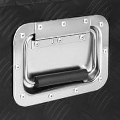 Vidaxl Škatla za shranjevanje črna 60x23,5x23 cm aluminij