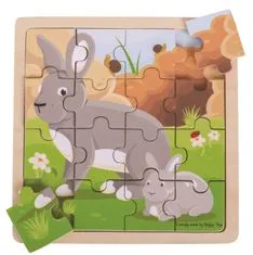 Bigjigs Toys Zajček in zajček Puzzle