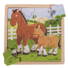 Bigjigs Toys Sestavljanka - Konj in žrebiček