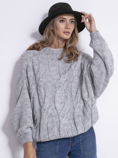 Fobya ženski pulover oversize Amaranth siva