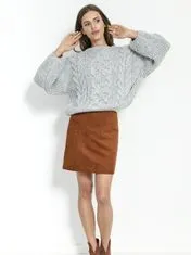 Fobya ženski pulover Button siva L/XL