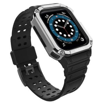 HURTEL Hurtel Protect Strap Band za Apple Watch 38/40/41mm, črna, srebrna