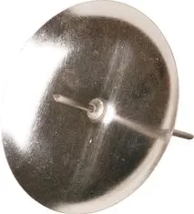 Šipa za sveče - srebrna, premer 5,1 cm - 36 kosov
