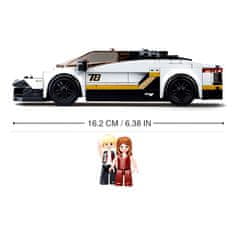 Sluban Model Bricks M38-B0957 Beli italijanski športni avtomobil