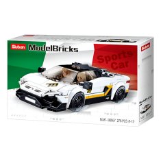 Sluban Model Bricks M38-B0957 Beli italijanski športni avtomobil