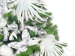 LAALU.cz Okrašeno umetno božično drevo METULJ BLEŠČICE 60 cm z LED OSVETLItvijo V LONČKU