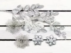 LAALU.cz Komplet 3 okraskov: metulji bela mešanica 12 cm