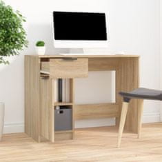 Vidaxl Pisalna miza sonoma hrast 100x50x75 cm konstruiran les