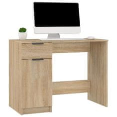 Vidaxl Pisalna miza sonoma hrast 100x50x75 cm konstruiran les