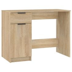Vidaxl Pisalna miza sonoma hrast 100x50x75 cm konstruiran les