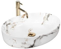 REA Umivalnik Queen Carrara Shiny countertop