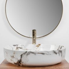 REA Umivalnik Queen Carrara Shiny countertop