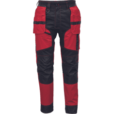 Cerva Group KEILOR delovne hlače do pasu, rdečo-črne, 50