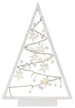 Emos 15 LED dekoracija, sijoča jelka z okraski, 40 cm