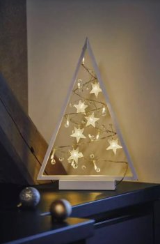  Emos 15 LED dekoracija, sijoča jelka z okraski, 40 cm