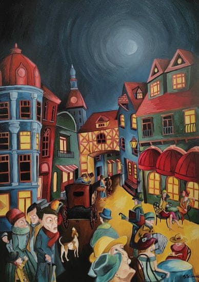 Art puzzle Sestavljanka Večerna hitenja 1000 kosov