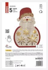 Emos 5 LED lesena dekoracija, božiček, 30 cm