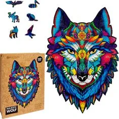 Puzzler Sestavljanke lesene, barvne - Majestic Wolf