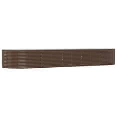 Vidaxl Visoka greda rjava 447x140x68 cm cinkano jeklo
