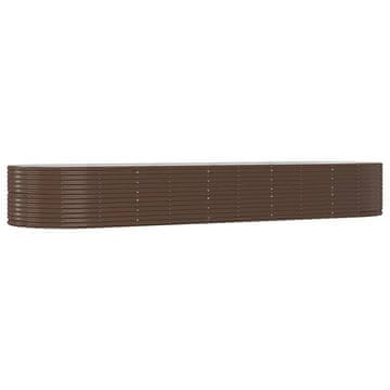 Vidaxl Visoka greda rjava 447x140x68 cm cinkano jeklo