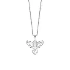 Preciosa Elegantna jeklena ogrlica Origami Angel s kubičnim cirkonijem Preciosa 7440 00