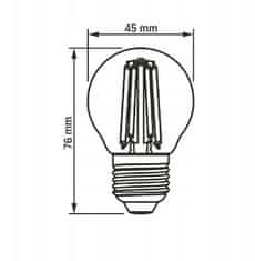 VIDEX LED žarnica z žarilno nitko AMBER - E27 - 6W - G45 - topla bela